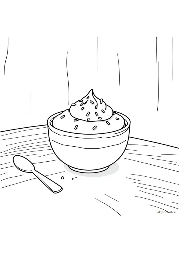 Pudding Coloring Page