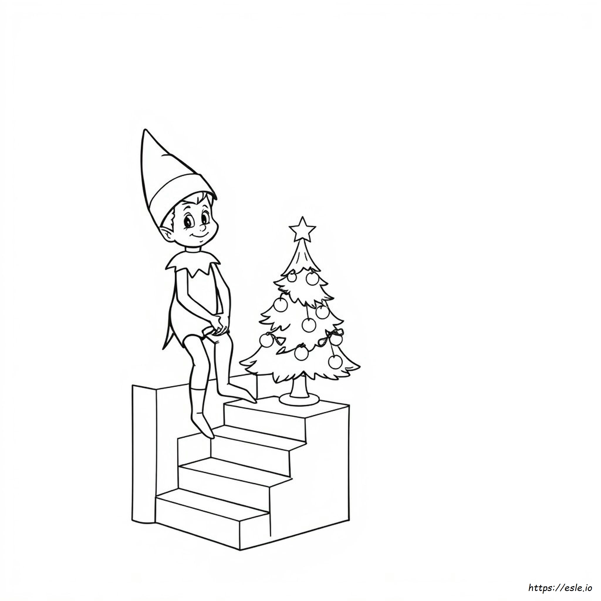 Coloring Picture Of Elf On The Shelf