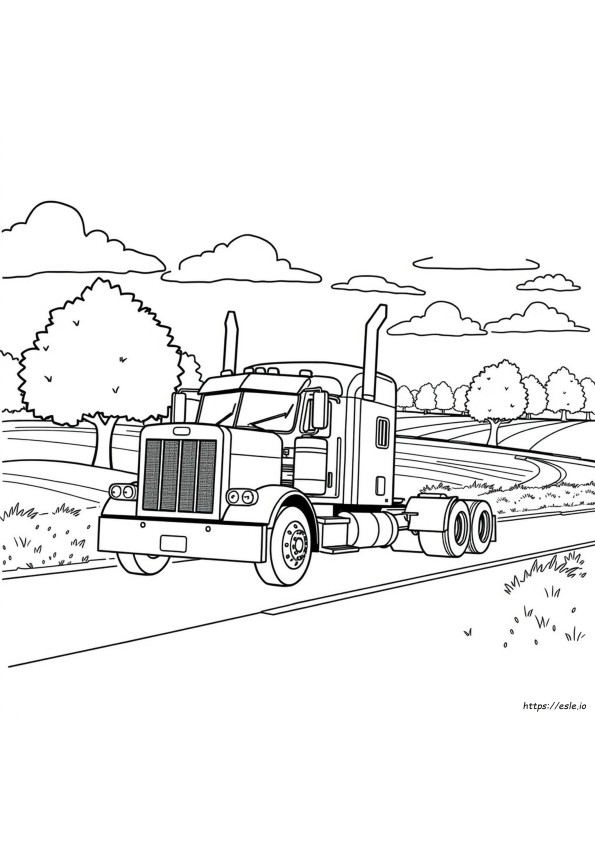 Printable Peterbilt 379 Coloring Pages