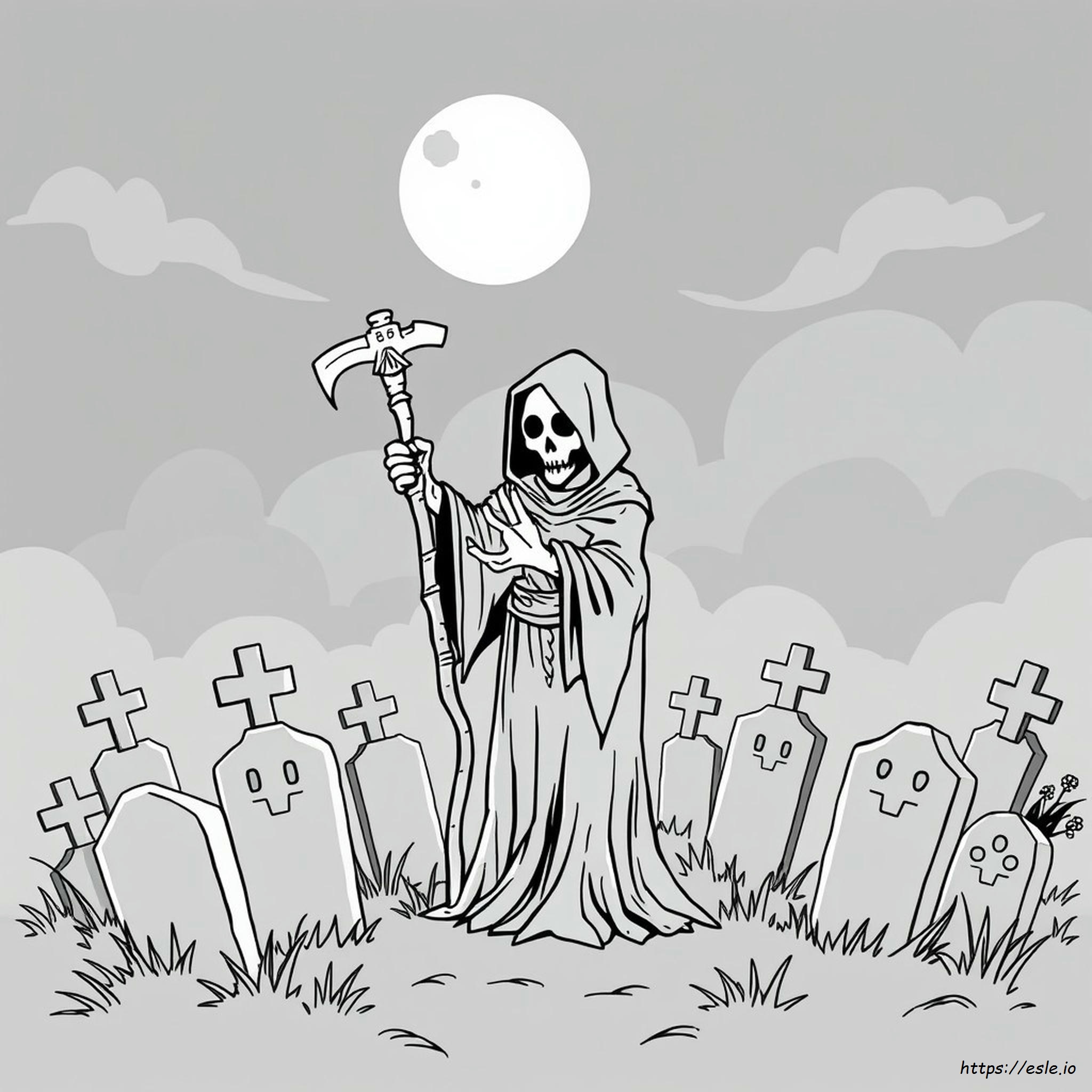 Creepy Grim Reaper Coloring Pages