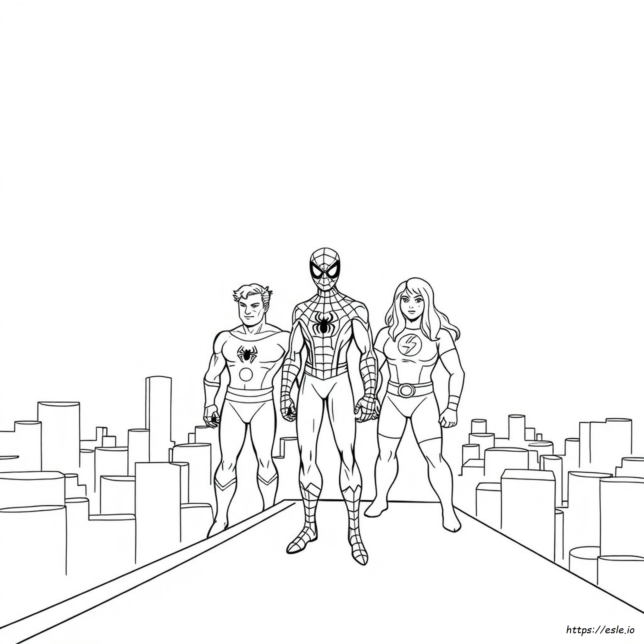 Spidey Y Sus Amigos Fantásticos Para Colorear