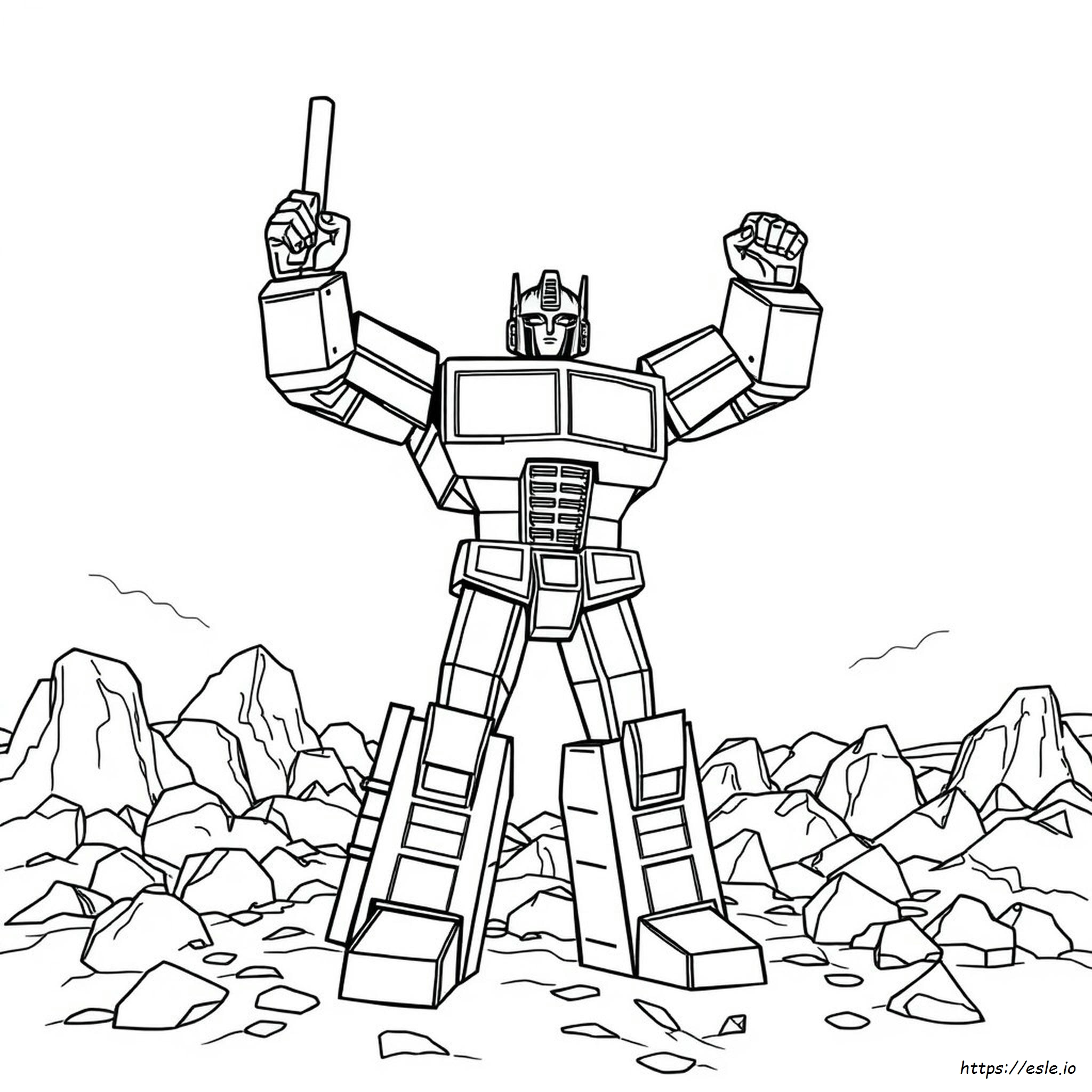 Optimus Prime Coloring Page