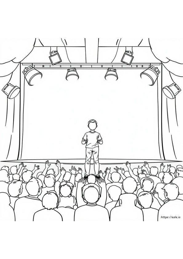 Desenho "De Pé" Para Colorir