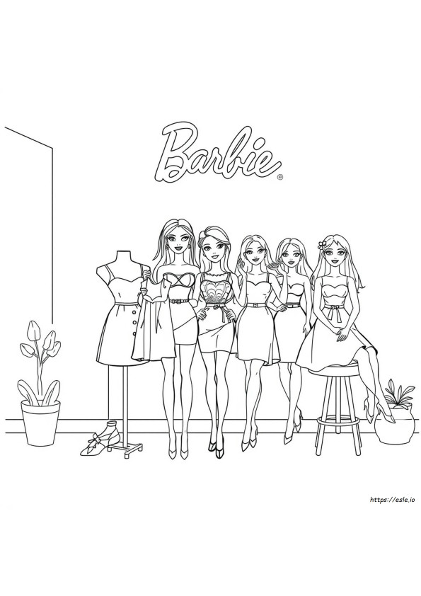 Fashion Barbie And Friends Coloring Pages