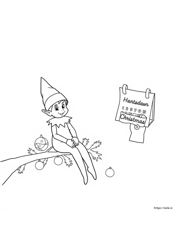 Elf On The Shelf Countdown To Christmas Coloring Pages