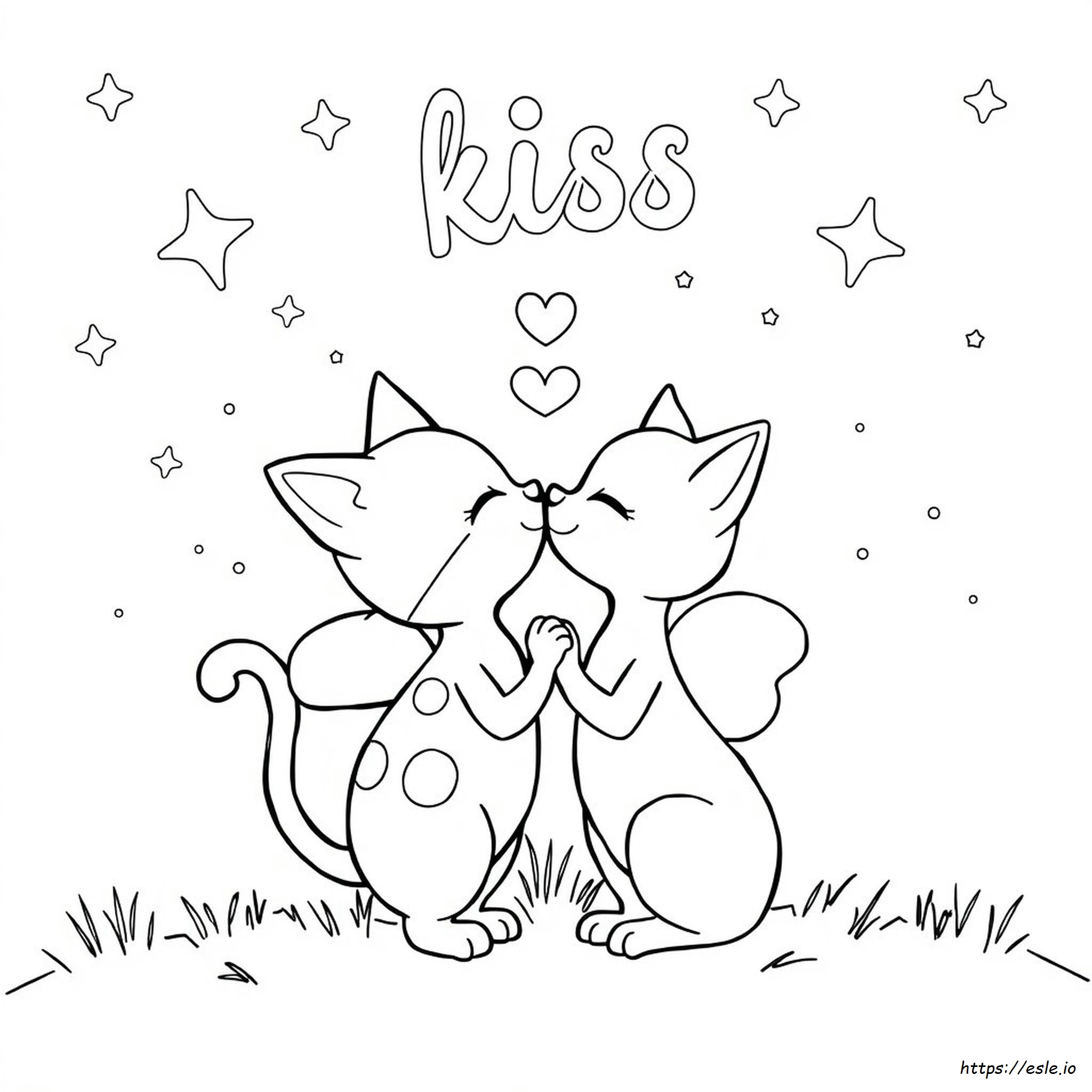 Coloring Page Cosmo Bug Catnoir Kiss
