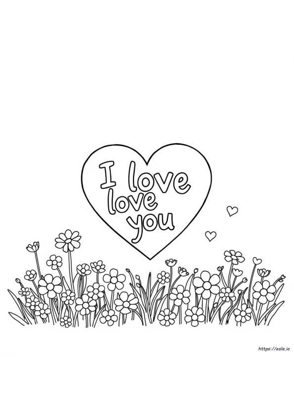 I Love You Colouring