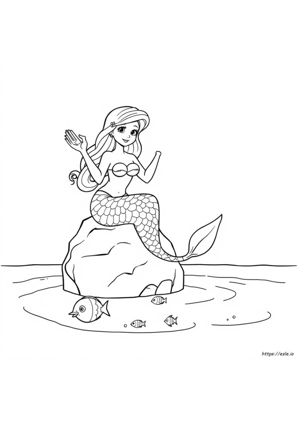 Mermaid Coloring Paper