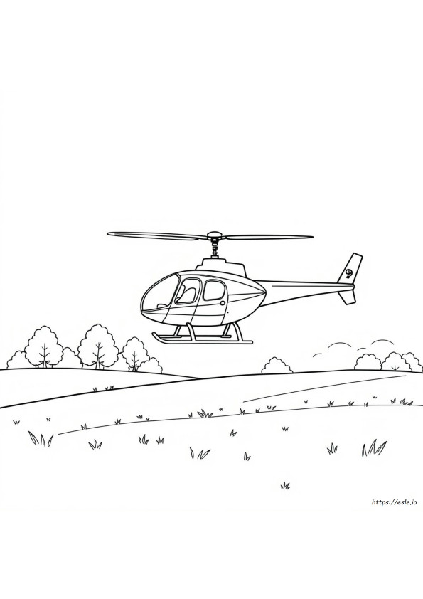 Dibujo De Helicóptero Para Colorear