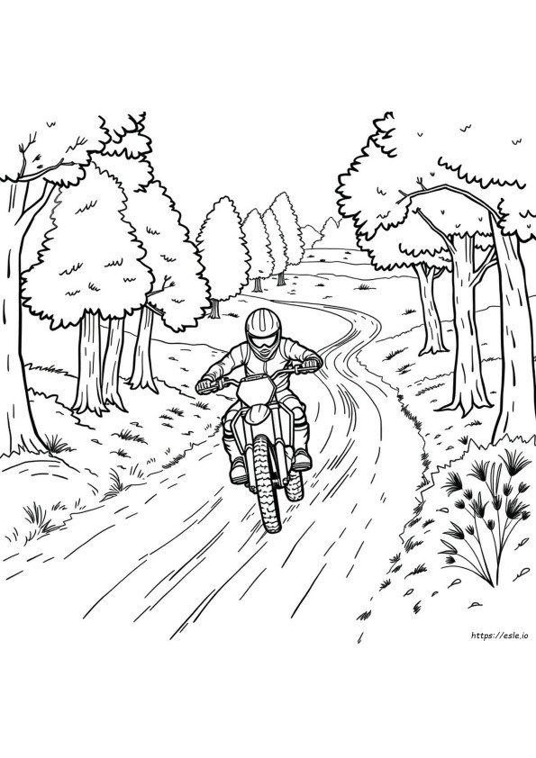 Moto Da Cross Da Corsa Da Colorare