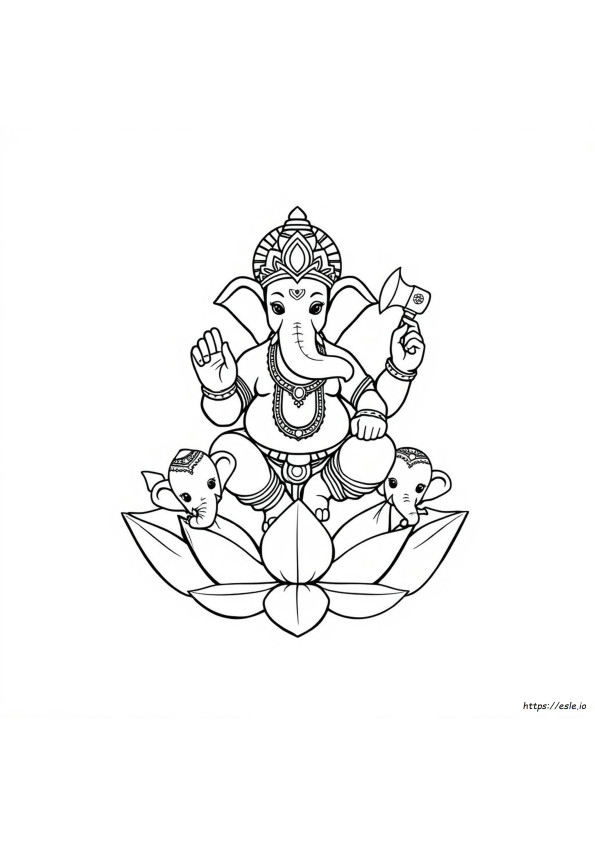 Drawing Ganesha Coloring Page