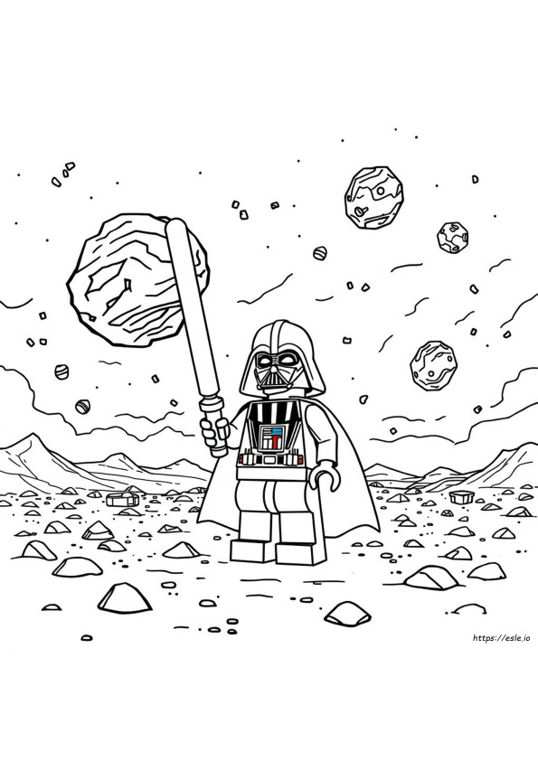 Lego Star Wars Darth Vader Gambar Mewarnai