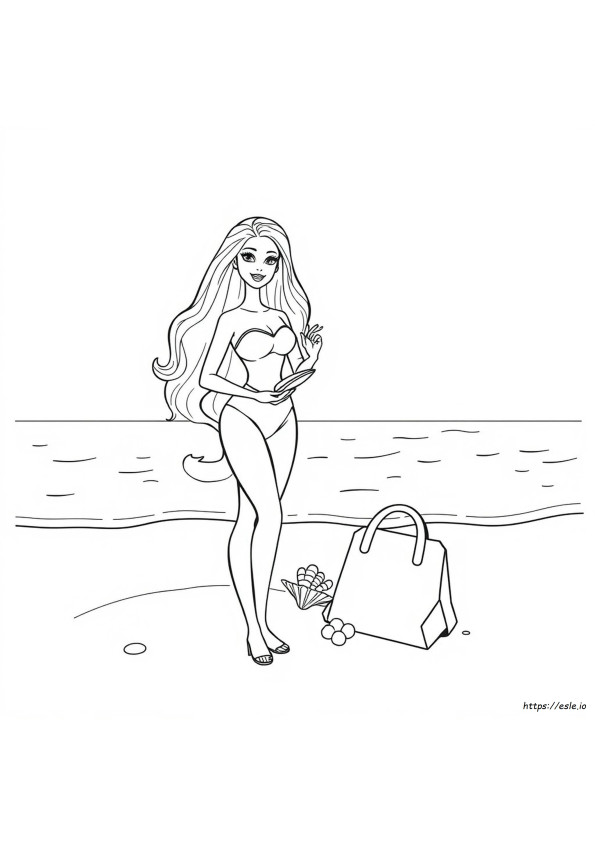 Barbie Drawing For Coloring