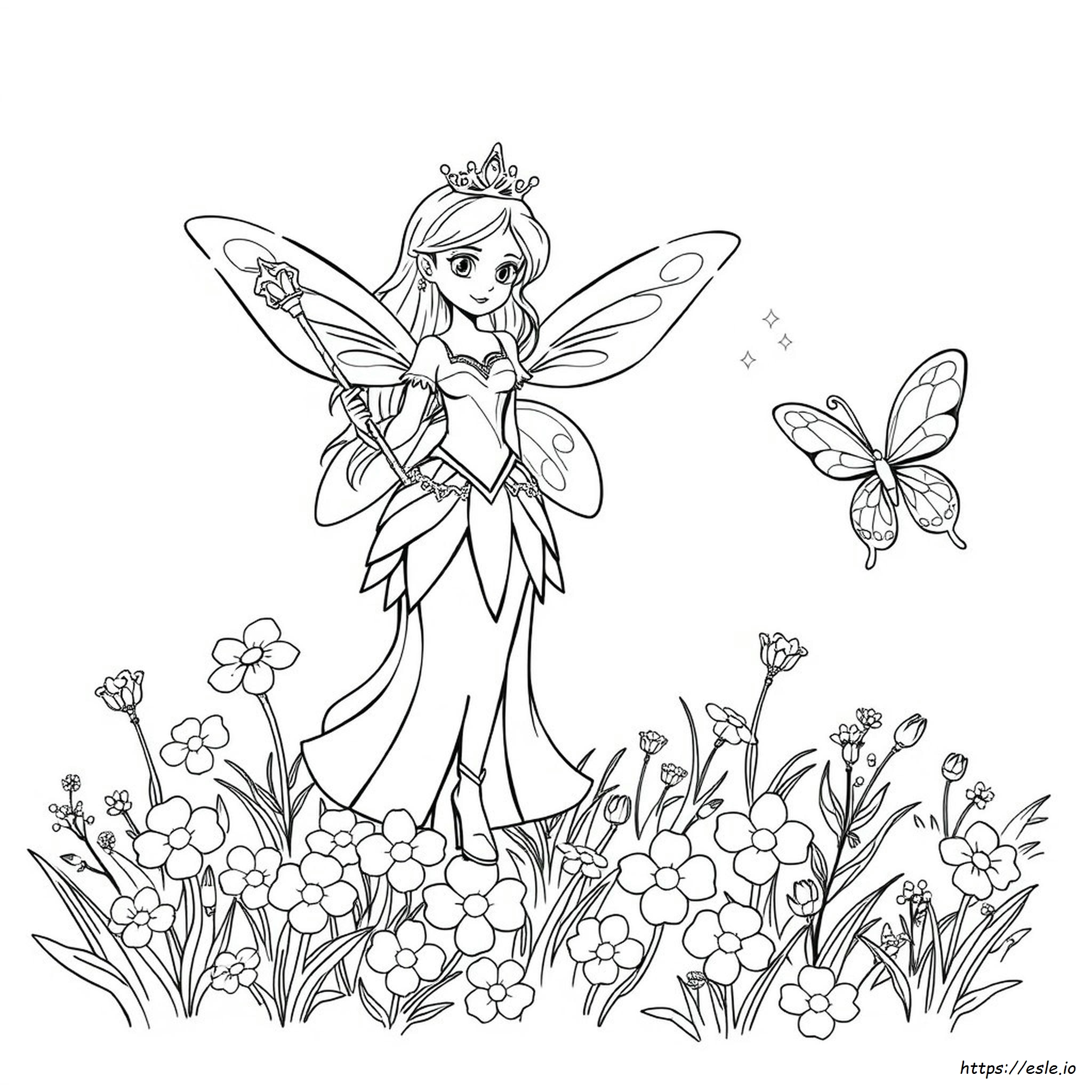 Free Printable Fairy Princess Coloring Pages