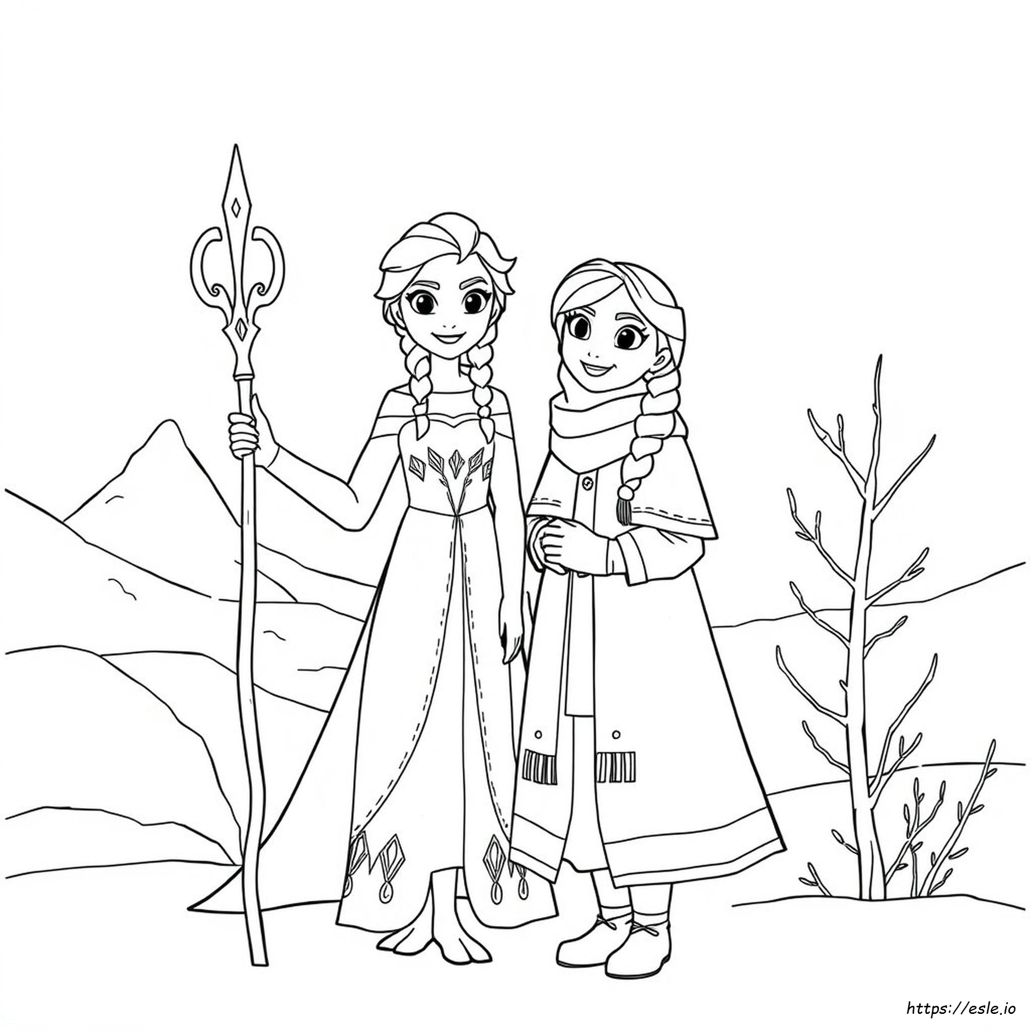 Elsa Und Anna Ausmalbilder