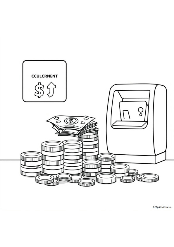 Coloring Picture Of Money