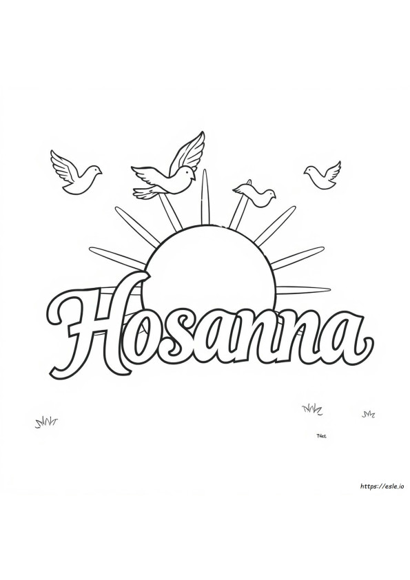 Hoşanna Boyama Sayfası