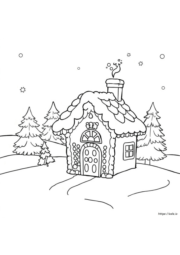 Gingerbread House Coloring Pages Pdf Free Download
