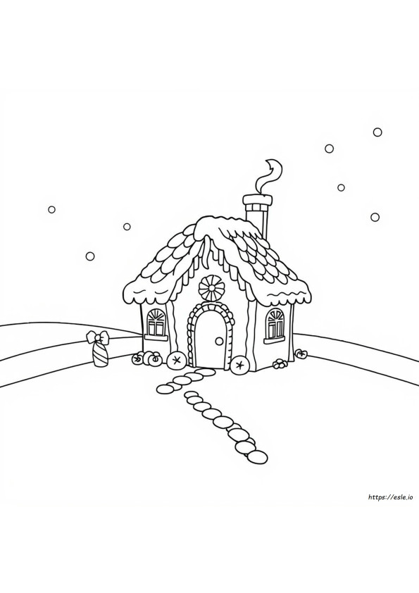 Gingerbread House Printable Coloring Pages Pdf