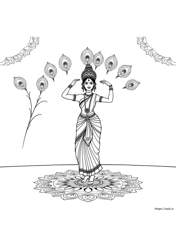 Bharatanatyam Disegni Da Colorare