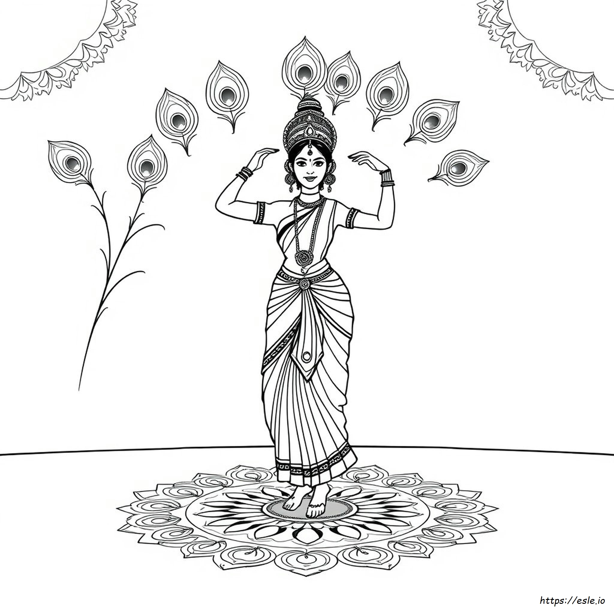 Dibujos De Bharatanatyam Para Colorear