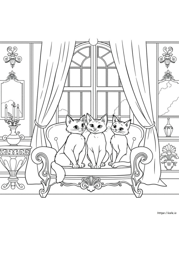 Páginas Para Colorear De Los Aristogatos En Familia