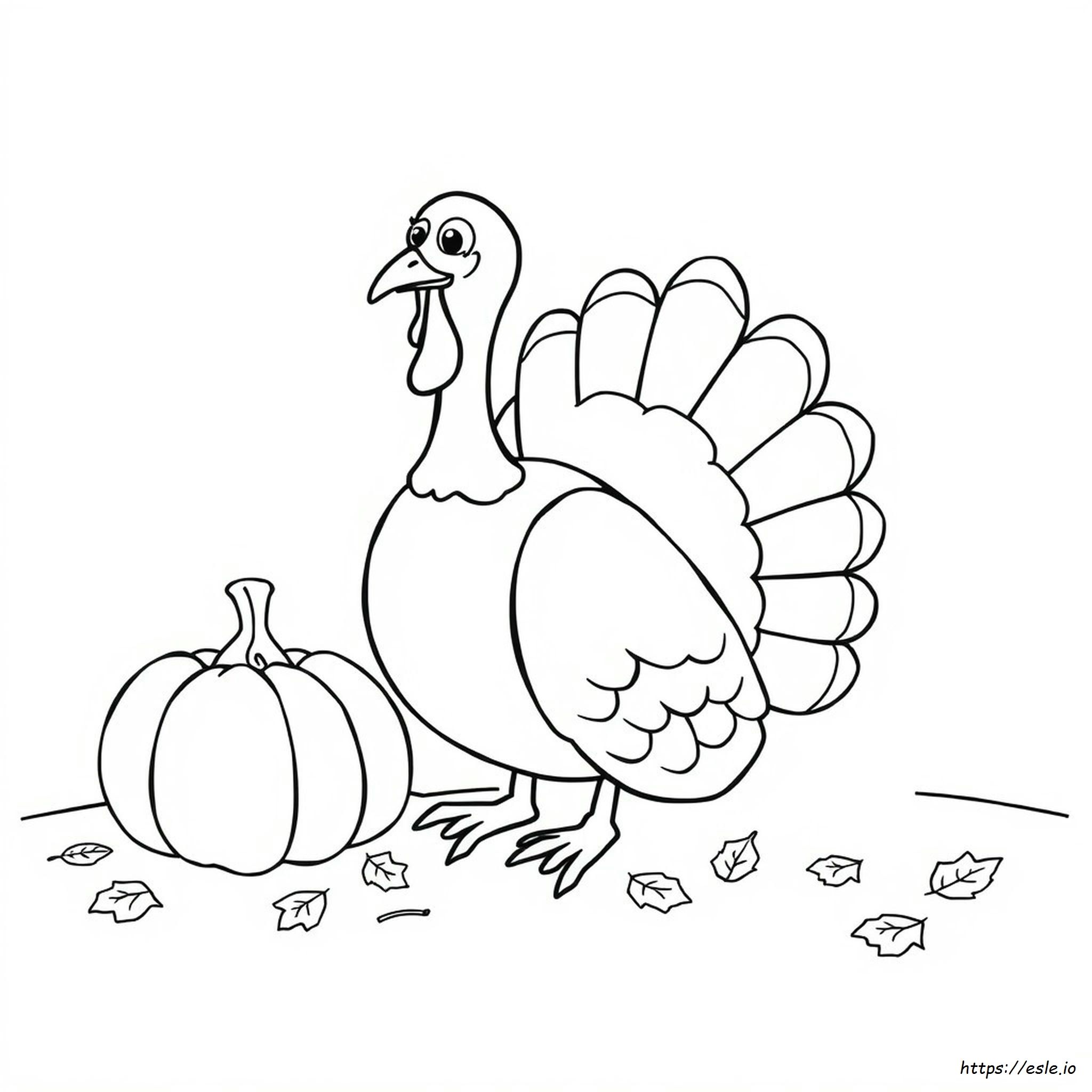 Turkey Coloring Page No Feathers