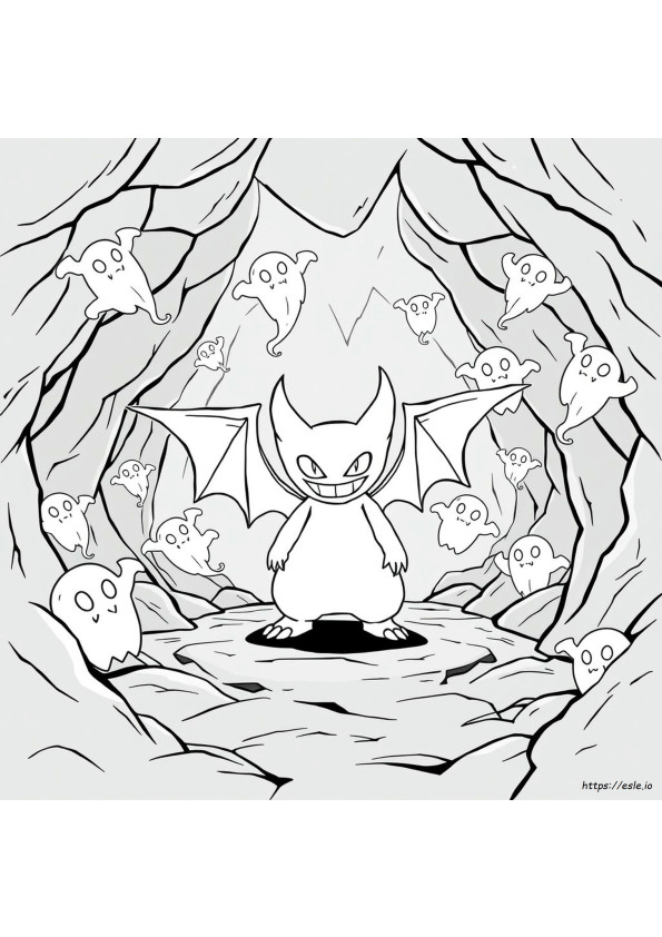 Kolorowanki Pokemon Gengar