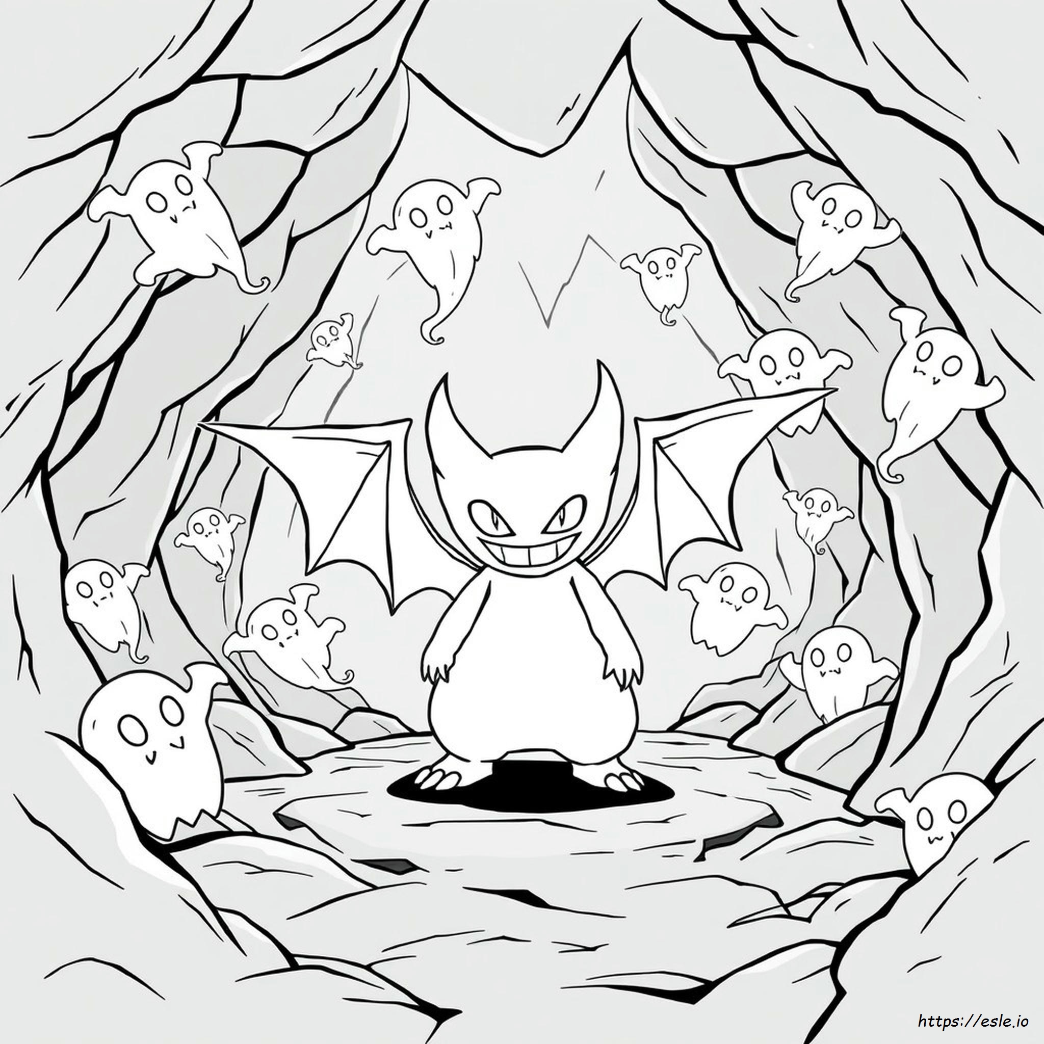 Pokemon Coloring Pages Gangar