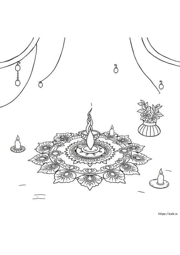 Gambar Mewarnai Rangoli