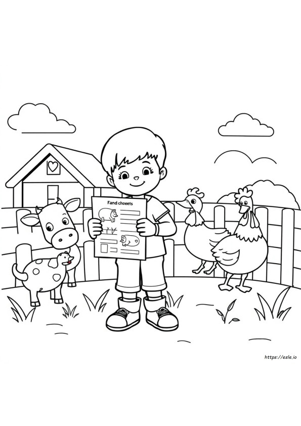Worksheets Kindergarten Farm Animals Coloring Pages