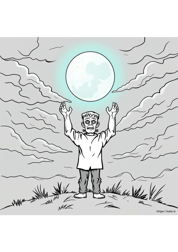 Frankenstein Monster Coloring Page