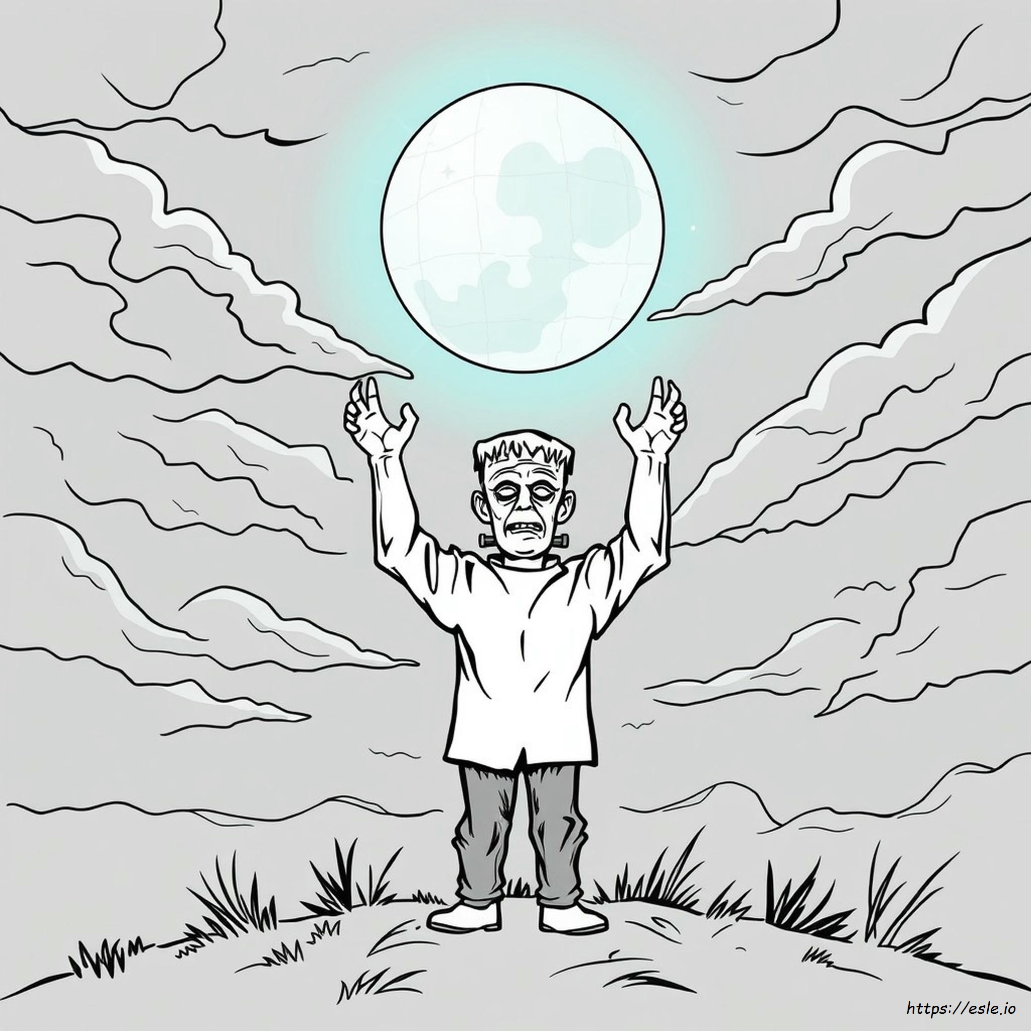 Frankenstein Monster Coloring Page
