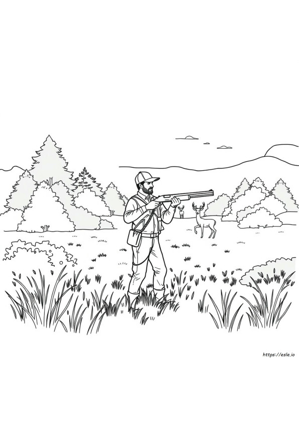 Hirschjagd Ausmalbilder