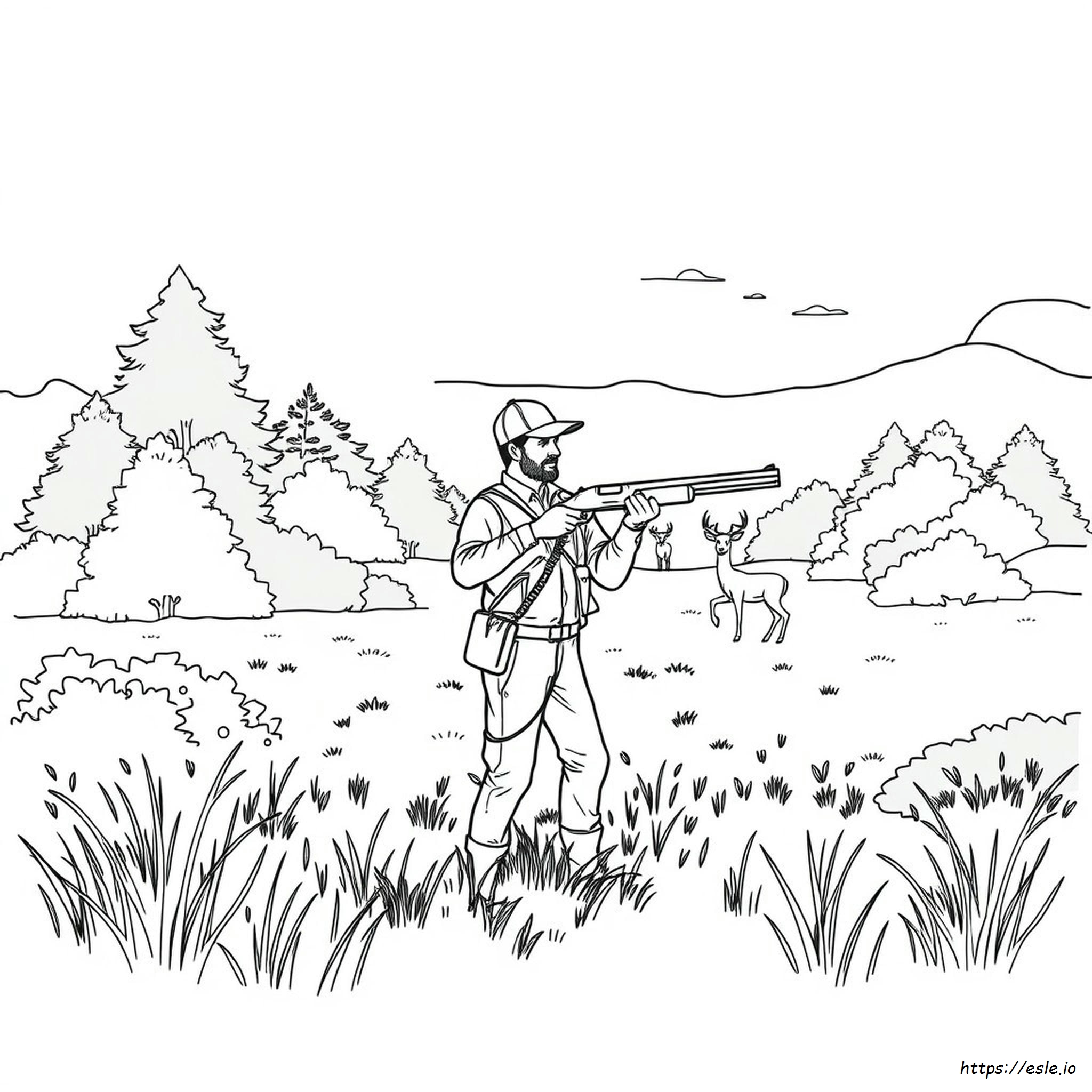Hirschjagd Ausmalbilder