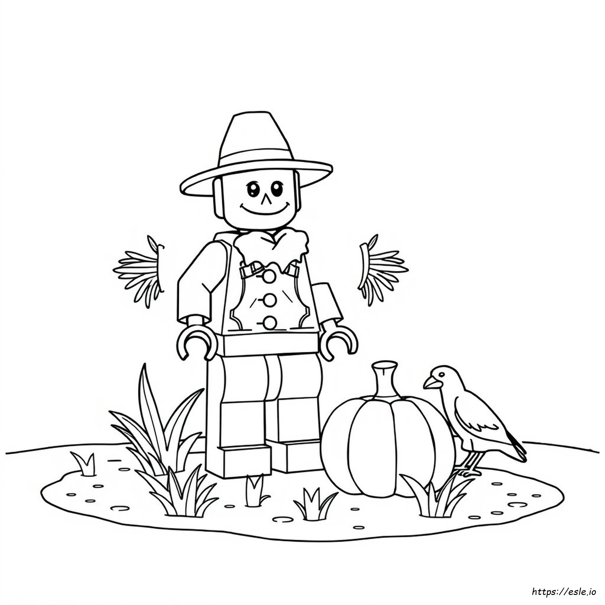 Lego Scarecrow Coloring Pages