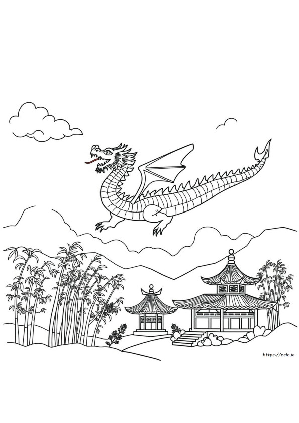 Coloring Page Of Chinese Dragon