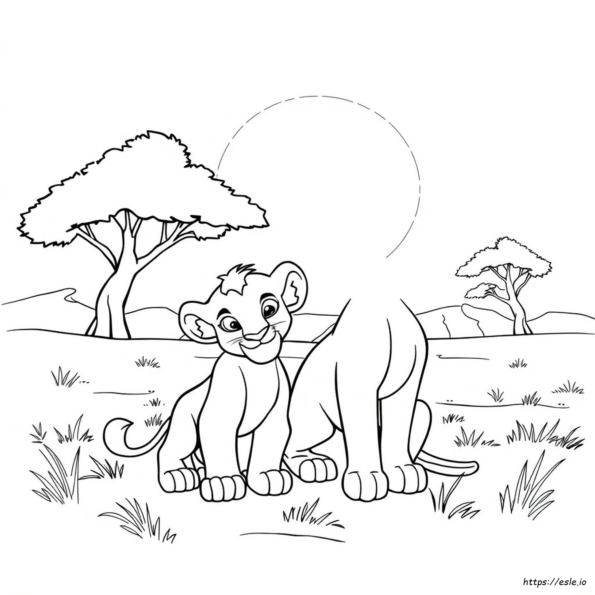 Coloriages Simba Et Nala