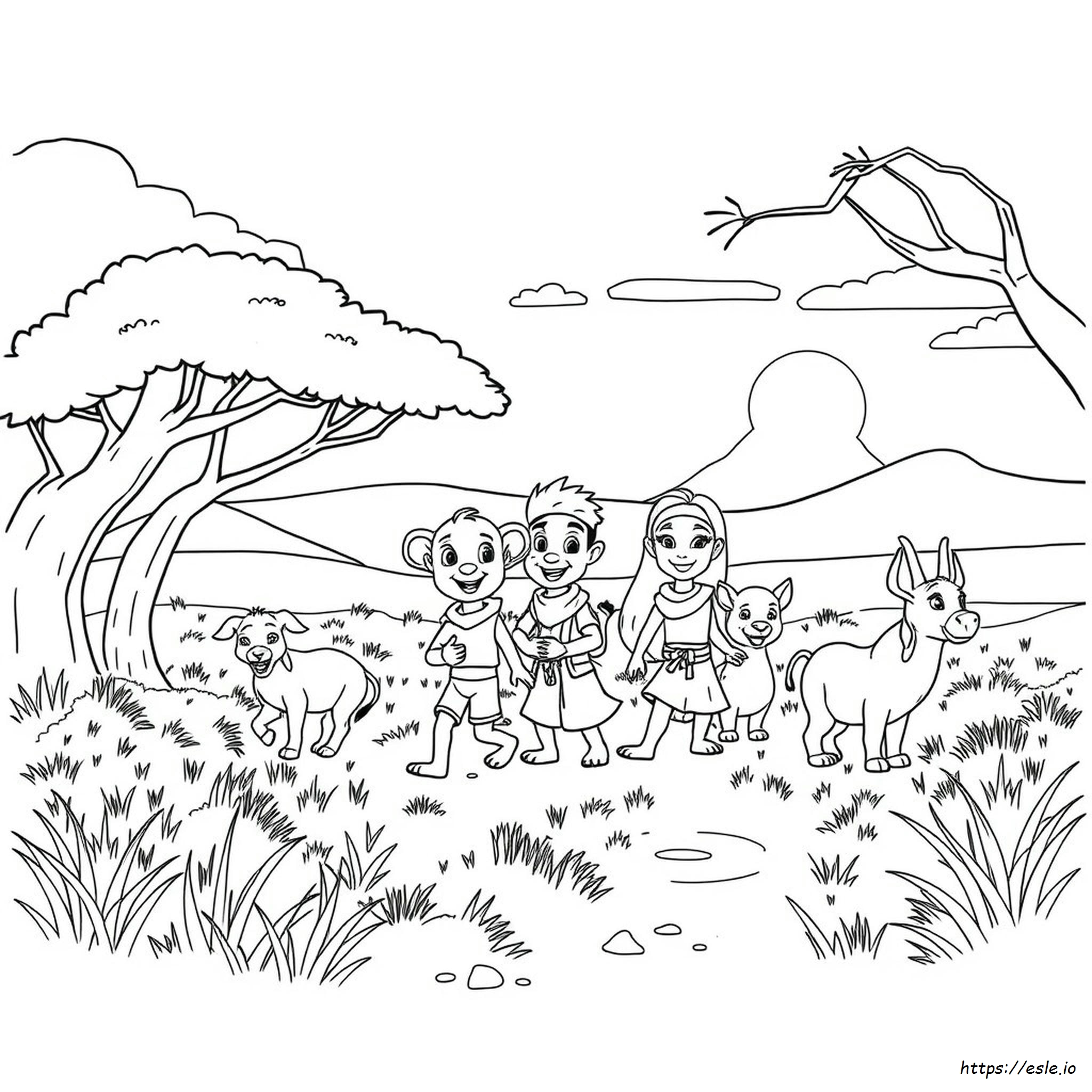 Kiya And The Kimoja Heroes Coloring Pages