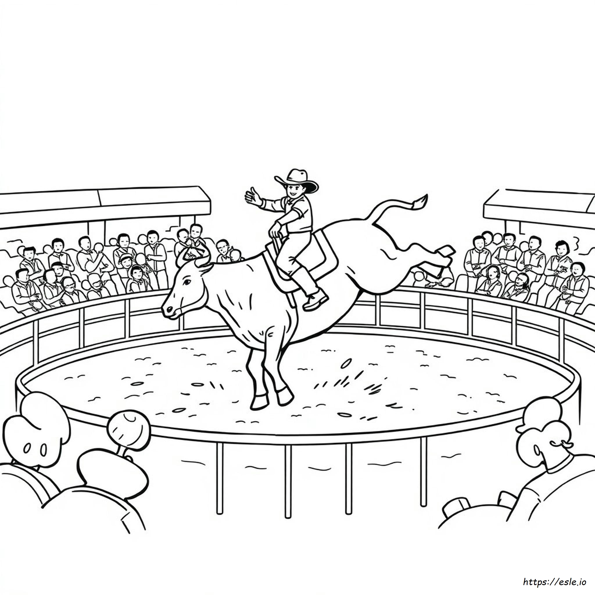 Dibujos Para Colorear De Monta De Toros