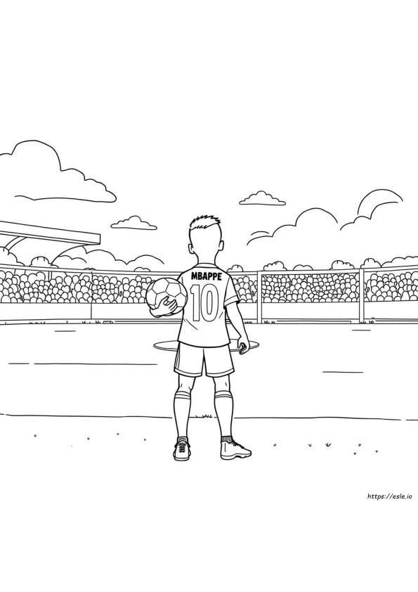 Mbappe Colouring Pictures