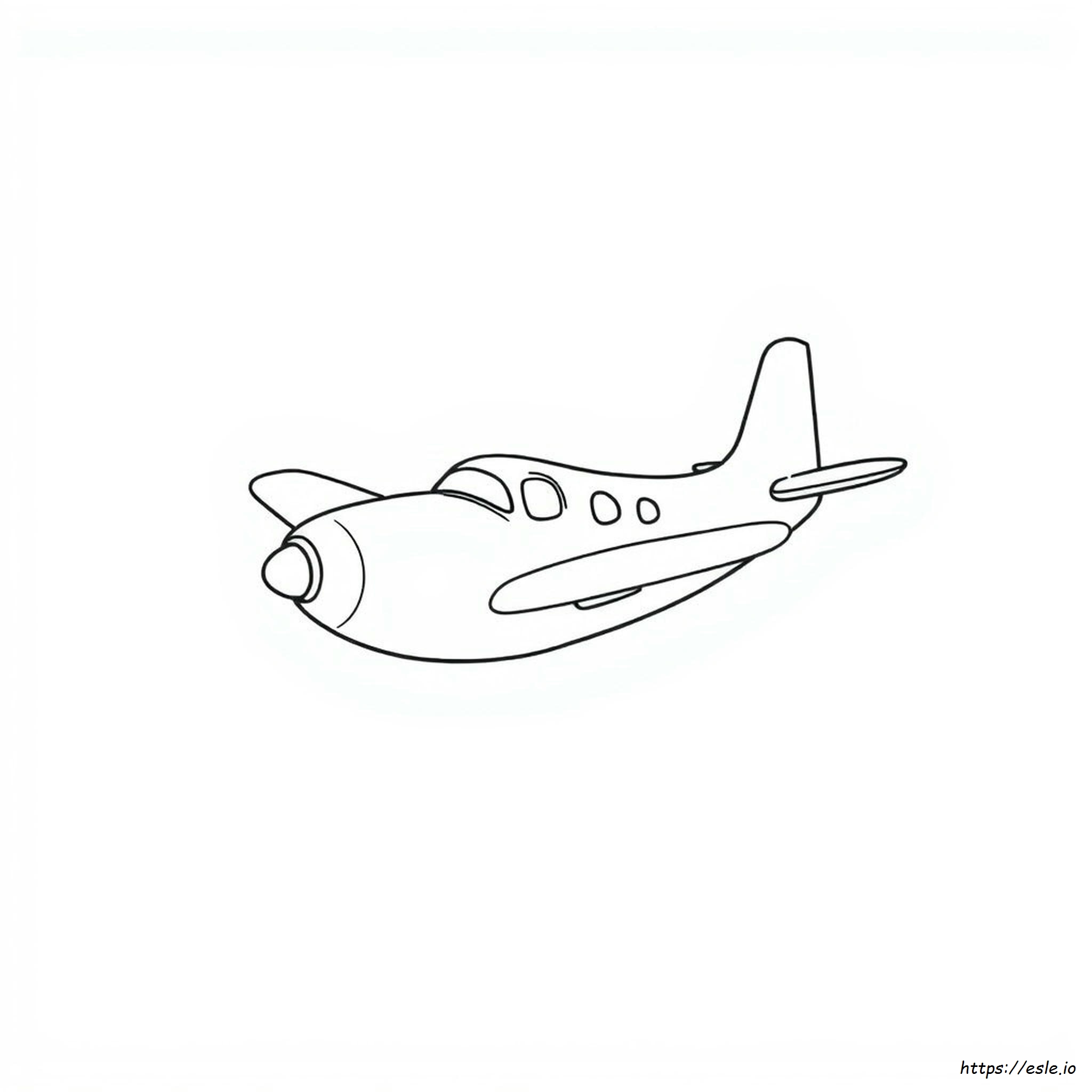 Avión Sencillo Para Colorear