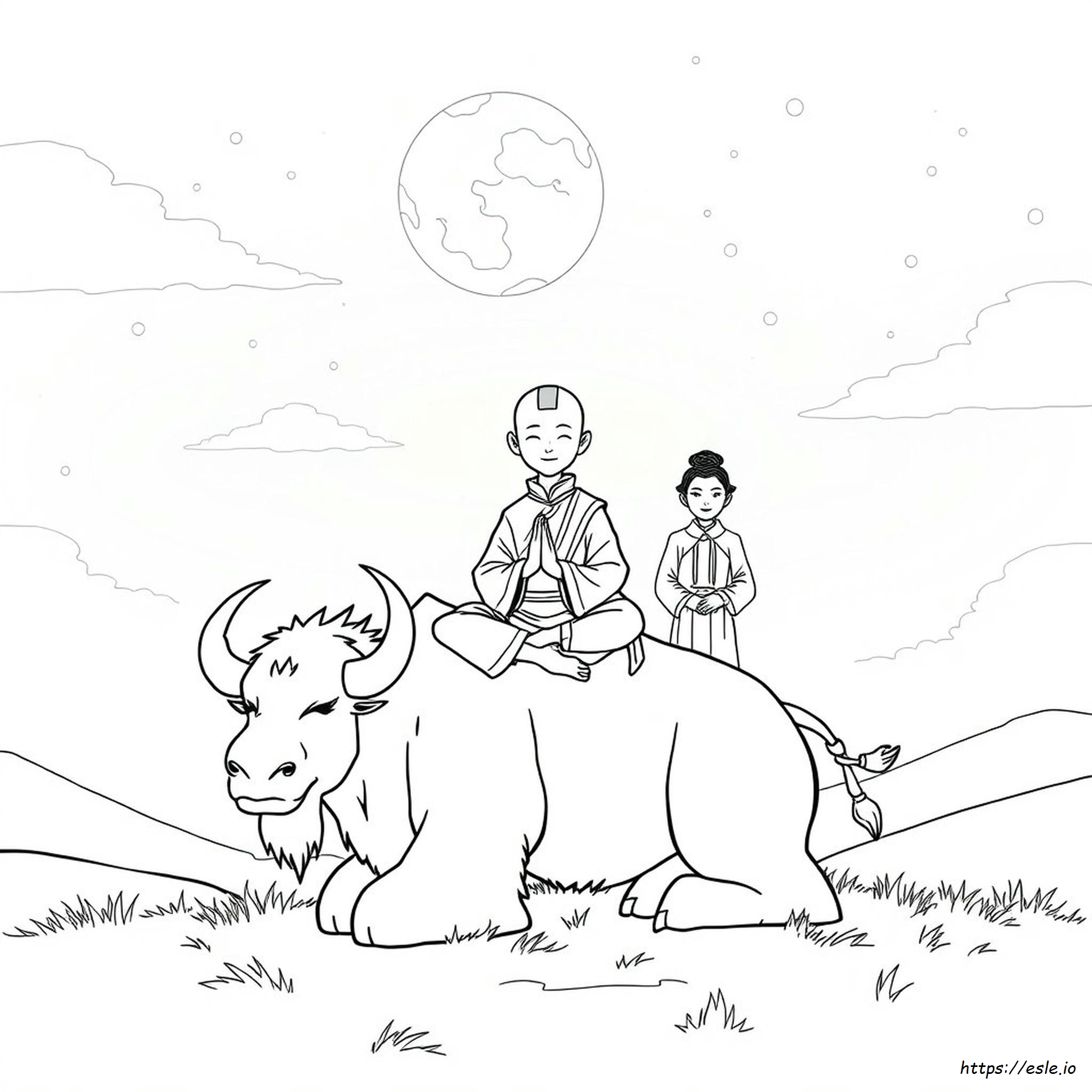Aang Para Colorear