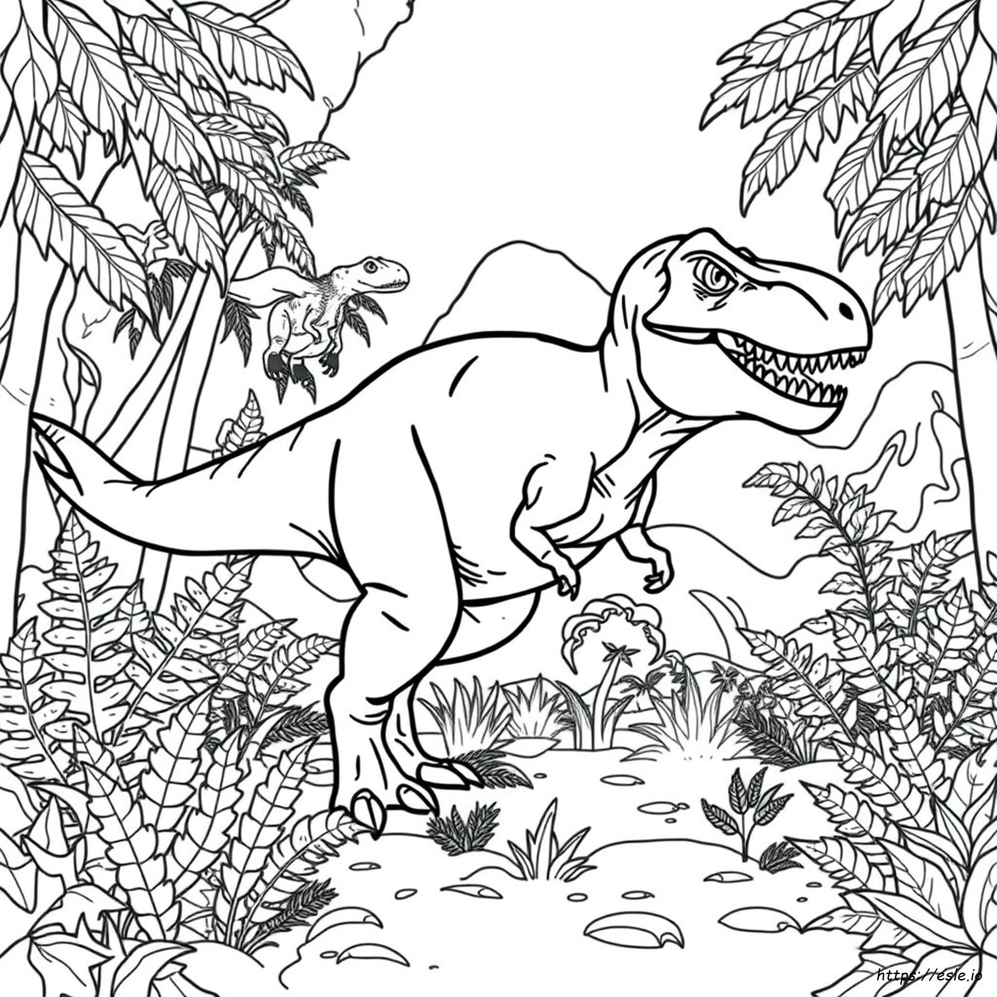 Kolorowanki T-Rex Świat Jurajski