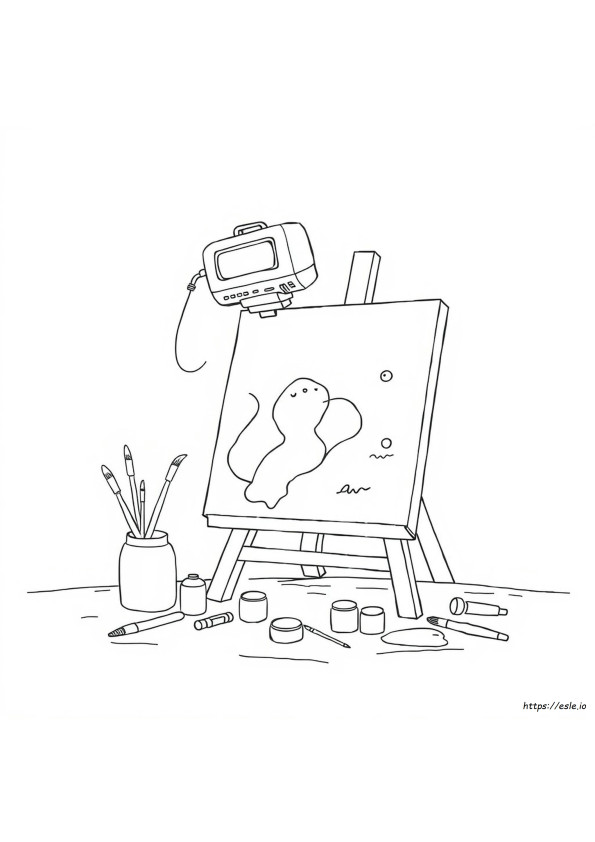Transfer Coloring Page To Canvas