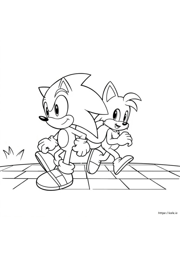 Klasyczne Kolorowanki Sonic I Tails