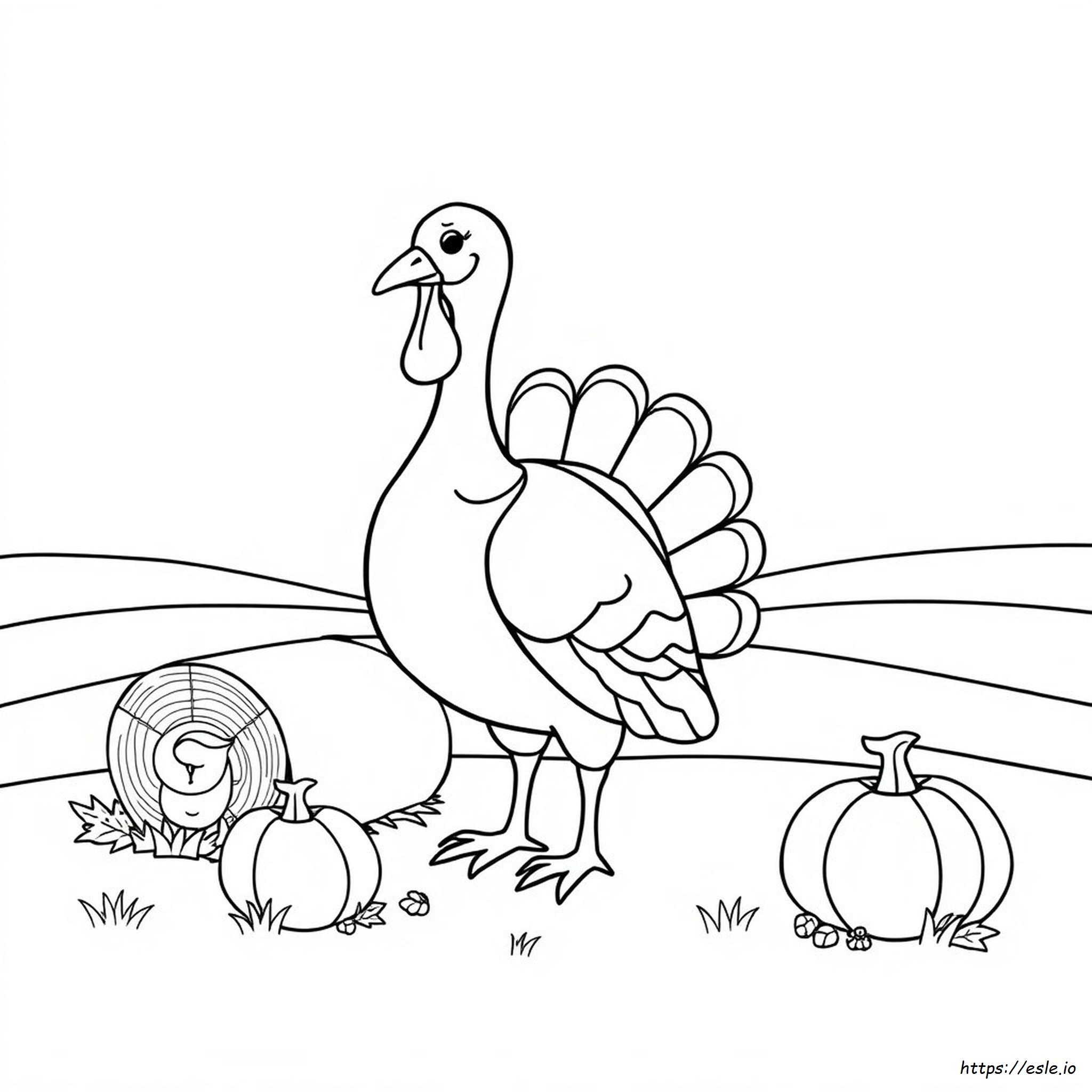 Páginas Para Colorear Gratis De Un Pavo