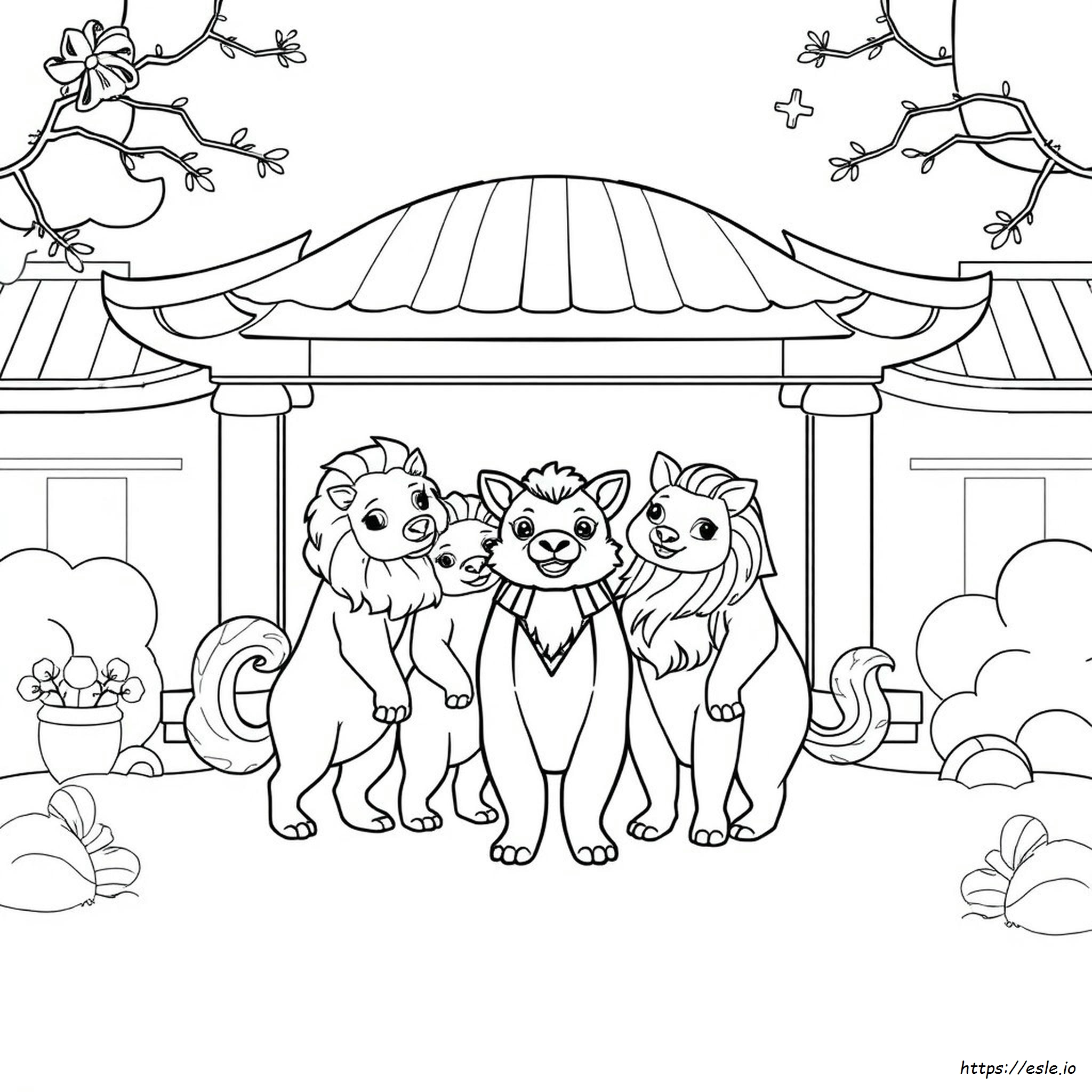 Chinese Zodiac Colouring Pages