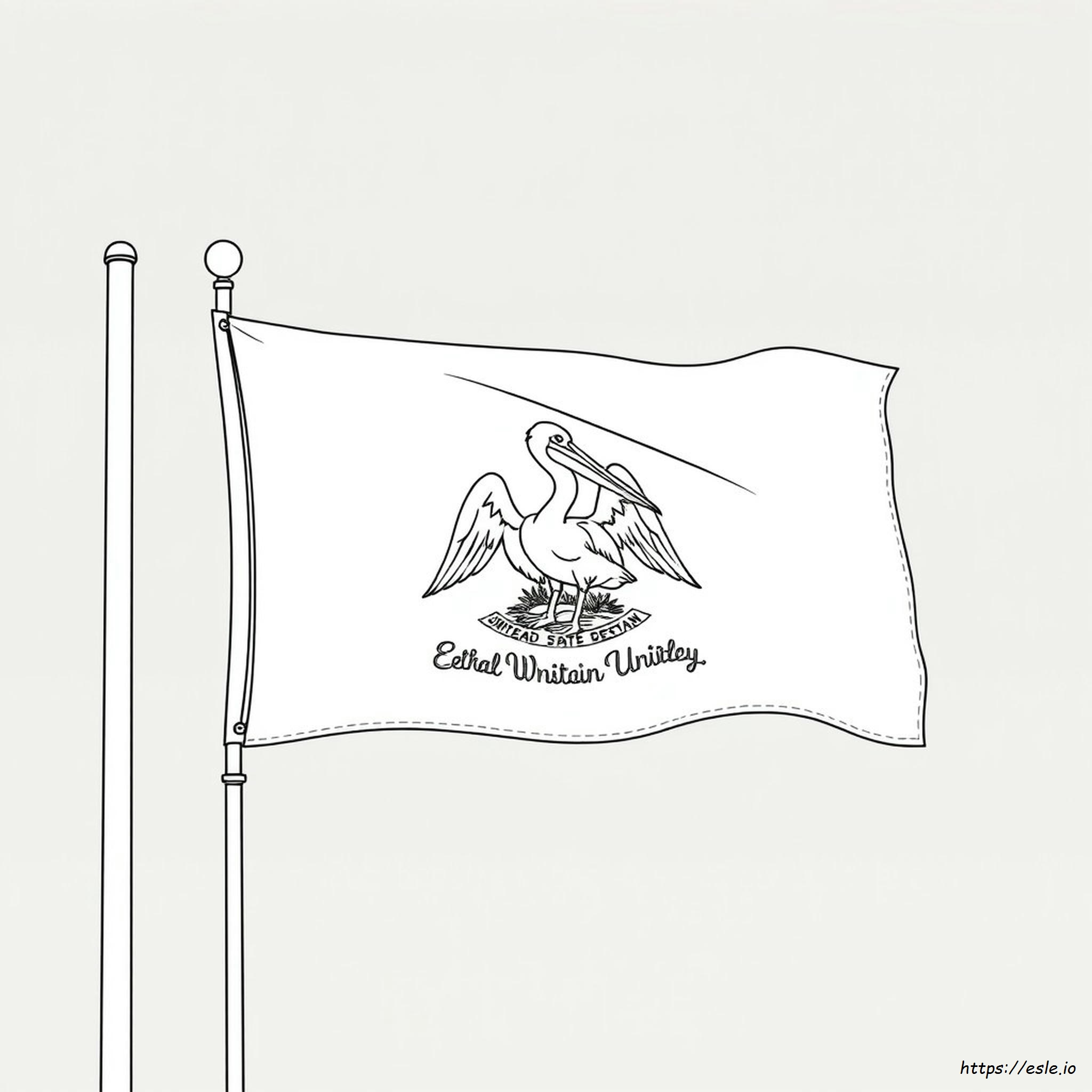 Louisiana Staatsflagge Ausmalbild