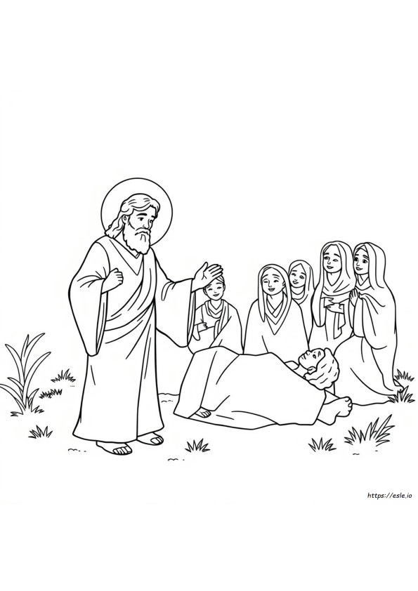 Desene De Colorat Cu Iisus Vindecând Bolnavi